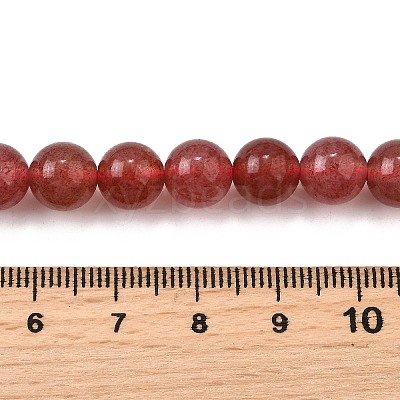 Natural Strawberry Quartz Beads Strands X-G-L621-B09-8mm-1