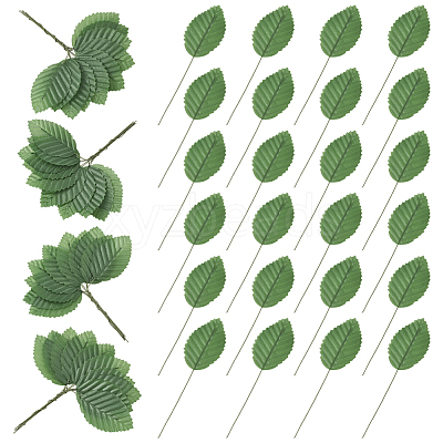 Handmade Silk Cloth Artificial Leaf AJEW-WH20070-073H-1