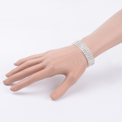 4 Row stretch Rhinestone Bracelet X-B115-4-1