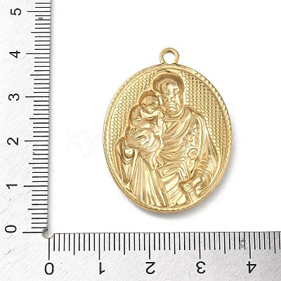 304 Stainless Steel Printed Religion Pendants STAS-G387-03G-01-1