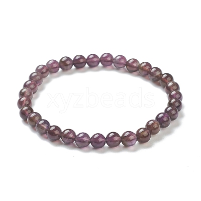 Natural Amethyst Beaded Stretch Bracelets BJEW-A117-B-47-1