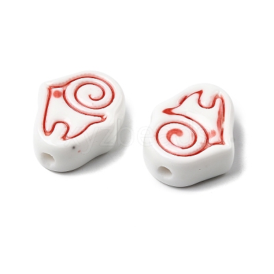 Handmade Porcelain Beads PORC-Z004-01E-1