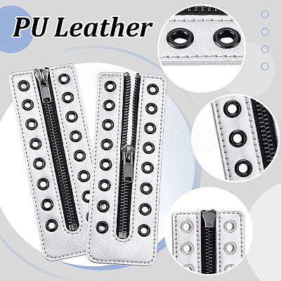 2Pcs PU Zipper Accessories FIND-PH0028-27A-1