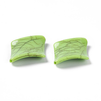 Crackle Opaque Acrylic Beads OACR-C006-47-1