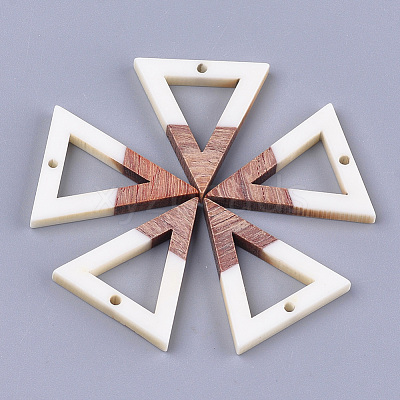 Resin & Walnut Wood Pendants RESI-S358-56A-1