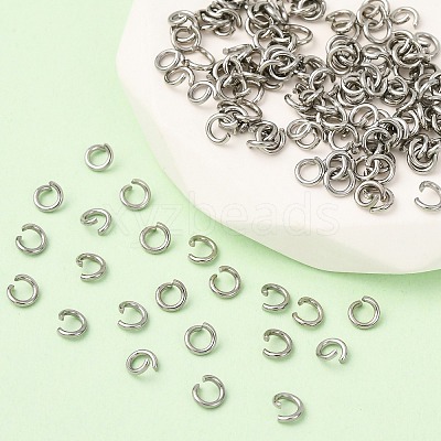 Tarnish Resistant 304 Stainless Steel Open Jump Rings STAS-R049-4x0.8mm-1