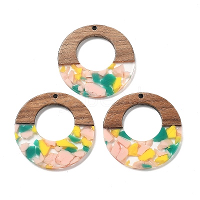 Resin and Walnut Pendants FIND-R051-13G-1