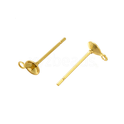 304 Stainless Steel Stud Earring Findings STAS-P370-02A-G-1