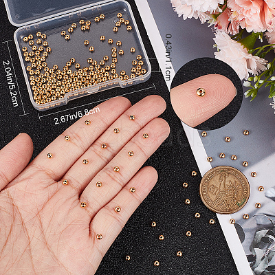 250Pcs Brass Beads KK-CN0002-54-1