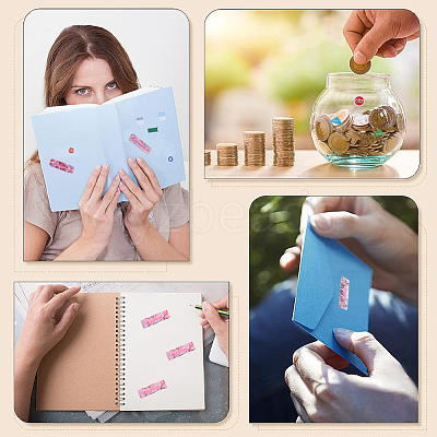 6 Sets 2 Styles Rectangle Paper Self Adhesive Category Labels Stickers DIY-GF0008-49-1
