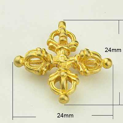 Brass Buddhist Pendants X-KK-K053-G-1