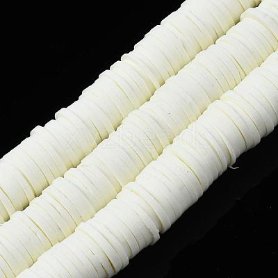 Flat Round Handmade Polymer Clay Beads CLAY-R067-10mm-21-1