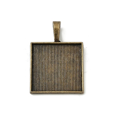 Tibetan Style Alloy Pendant Cabochon Settings TIBE-T003-20AB-NR-1