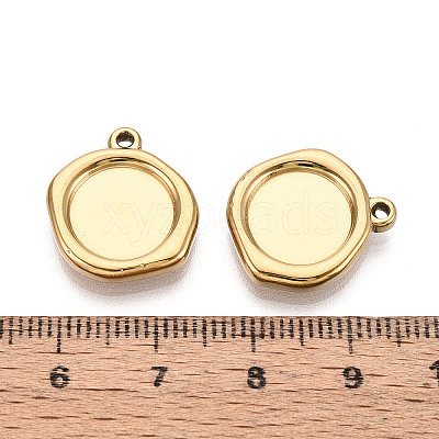 304 Stainless Steel Pendant Cabochon Settings STAS-T067-70A-G-1