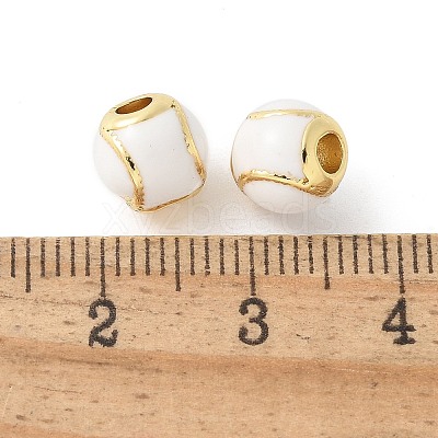 Brass Enamel Beads KK-P294-37G-03-1