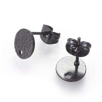 304 Stainless Steel Ear Stud Findings X-STAS-O119-15B-B-1