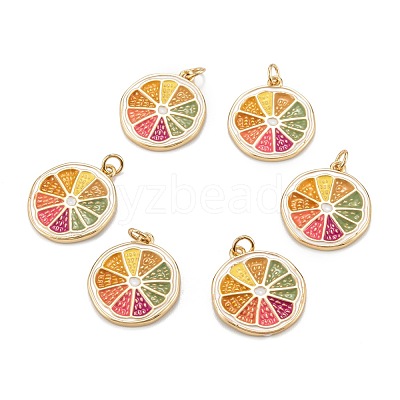 Brass Enamel Pendants KK-A155-01G-1