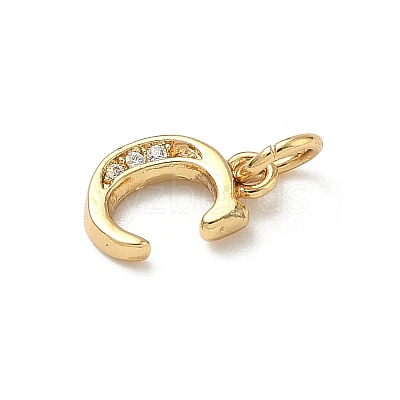 Brass Micro Pave Cubic Zirconia Charms LS-KK-I382-03G-C-1