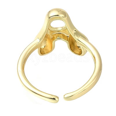Rack Plating Brass Open Cuff Rings RJEW-S394-01G-A-1