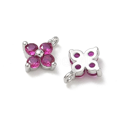 SHEGRACE Brass Cubic Zirconia Charms XGRQ4H469-680P-C-1