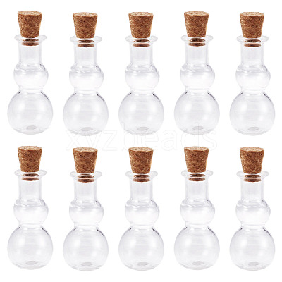 10Pcs Clear Glass Wishing Bottles AJEW-TA0002-85F-1