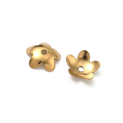 304 Stainless Steel Bead Caps STAS-P448-09K-G-1