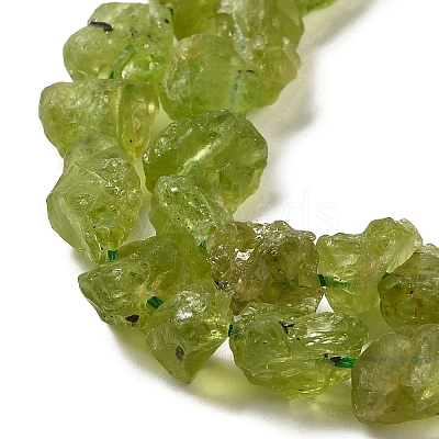 Raw Rough Natural Olive Quartz Beads Strands G-I283-G07-02-1