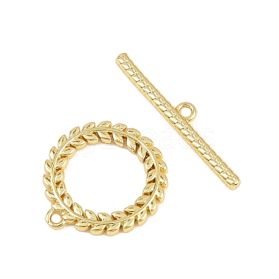 Brass Toggle Clasps KK-G548-34A-G-1