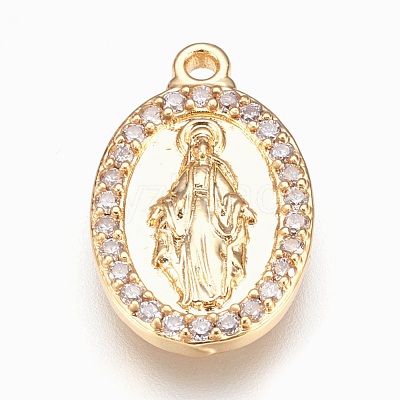 Brass Pendants KK-P150-09G-04-1