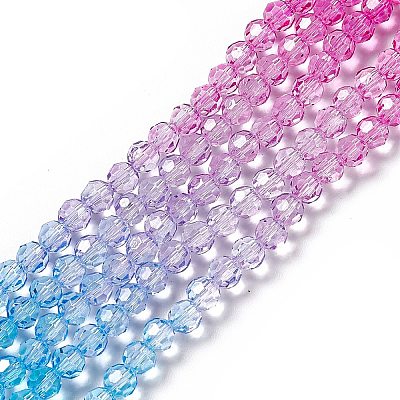 Transparent Glass Beads Strands GLAA-E036-07I-1