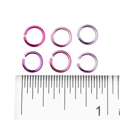 6 Colors Aluminum Wire Open Jump Rings ALUM-JP0001-01C-1