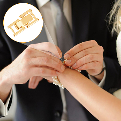 16Pcs 4 Styles 2 Colors Eco-Friendly Brass Watch Band Clasps KK-FH0007-35-1