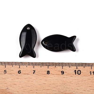Natural Obsidian Pendants G-N342-106A-1