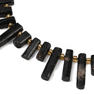 Natural Black Tourmaline Beads Strands G-F829-A03-01-1