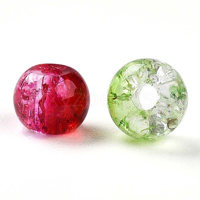 Baking Paint Transparent Crackle Glass Beads X1-DGLA-Q018-4mm-M01-1