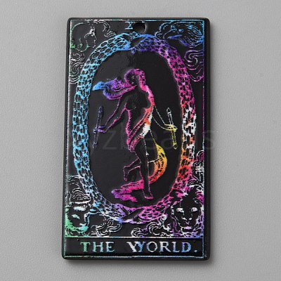 Printed Acrylic Pendants OACR-WH0036-23V-1