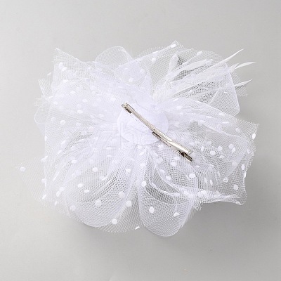 Mesh Veil Hair Bands OHAR-WH0021-97-1