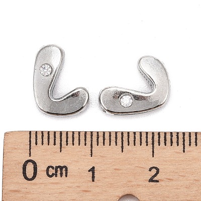 Letter Slider Beads for Watch Band Bracelet Making ALRI-O012-L-NR-1