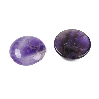 Natural Amethyst Cabochons G-H1596-FR-25mm-11-1