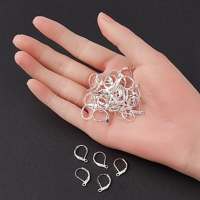 Brass Leverback Earring Findings KK-YW0002-05-1