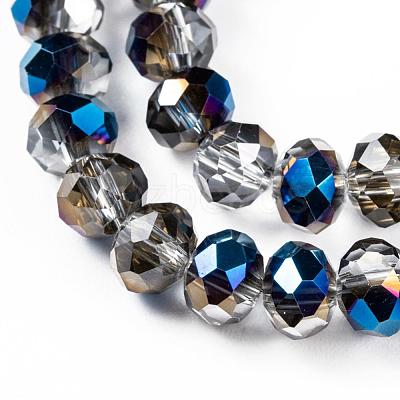 Electroplate Transparent Glass Beads Strands EGLA-A034-T6mm-Z01-1