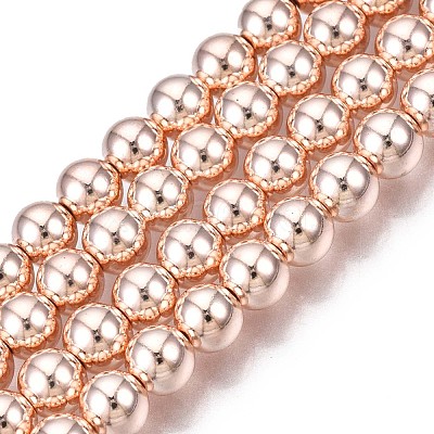 Electroplate Non-magnetic Synthetic Hematite Beads Strands G-L485-01C-RG-1