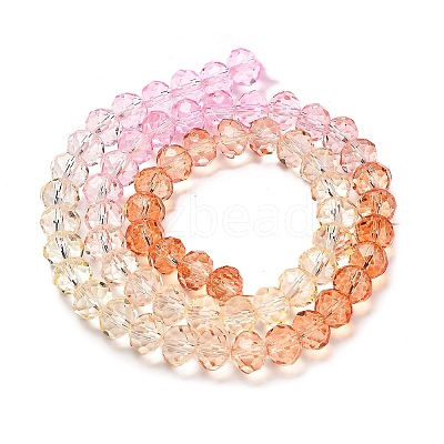 Transparent Painted Glass Beads Strands X1-DGLA-A034-T8mm-A20-1