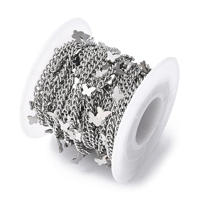 304 Stainless Steel Curb Chains CHS-G041-02P-04-1