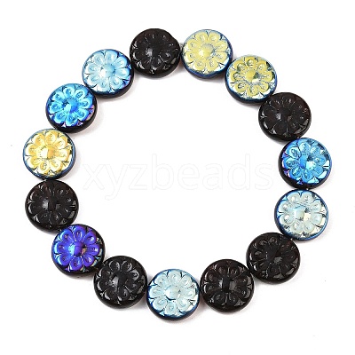Czech Pressed Glass Beads GLAA-I061-48C-1