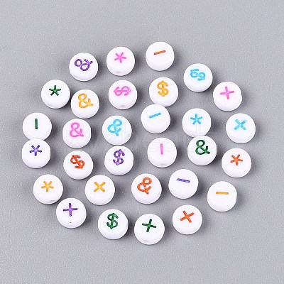 Opaque Acrylic Beads SACR-Q001-10D-1