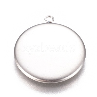 Non-Tarnish 304 Stainless Steel Pendant Cabochon Settings STAS-G127-13-20mm-P-1