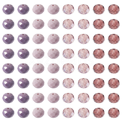 200Pcs 4 Colors Electroplate Glass Beads Strands EGLA-TA0030-09B-1