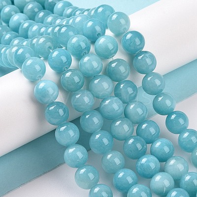 Natural Mashan Jade Round Beads Strands X-G-D263-6mm-XS28-1