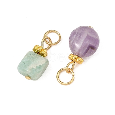 Natural Mixed Stone Pendants PALLOY-JF06056-1